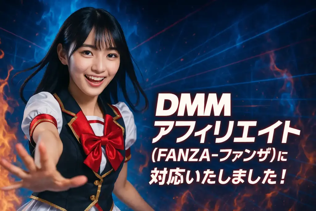 DMMアフィリエイト(FANZA-ファンザ)に対応いたしました!