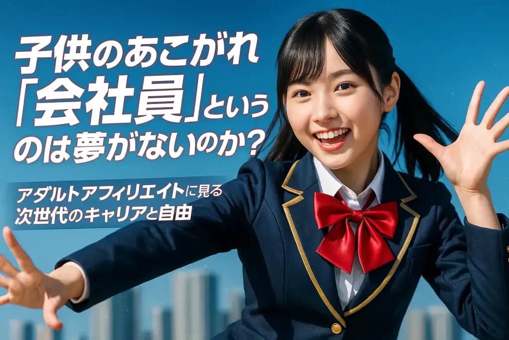 子供のあこがれ「会社員」というのは夢がないのか?|アダルトアフィリエイトに見る次世代のキャリアと自由