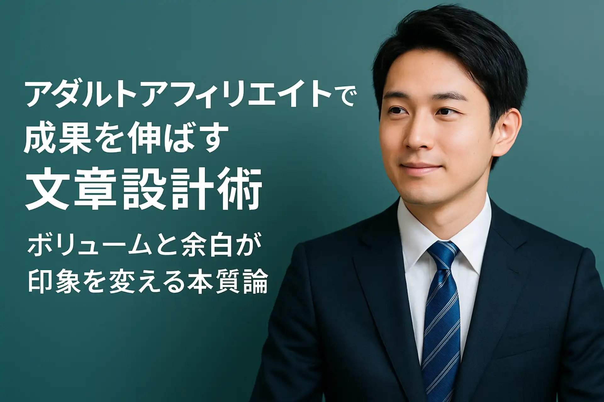 アダルトアフィリエイトで成果を伸ばす文章設計術｜ボリュームと余白が印象を変える本質論