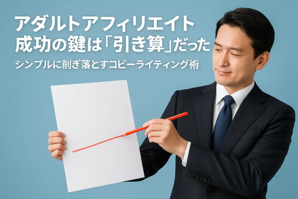 アダルトアフィリエイト成功の鍵は「引き算」だった|シンプルに削ぎ落とすコピーライティング術