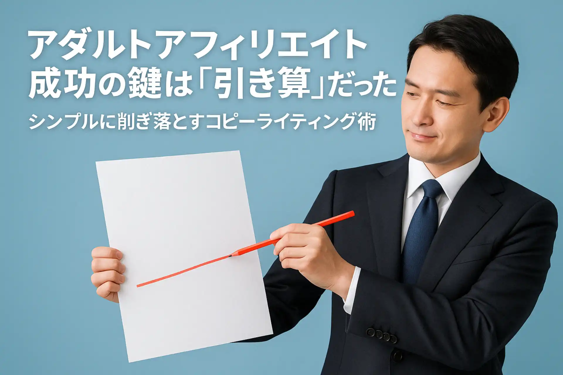 アダルトアフィリエイト成功の鍵は「引き算」だった｜シンプルに削ぎ落とすコピーライティング術