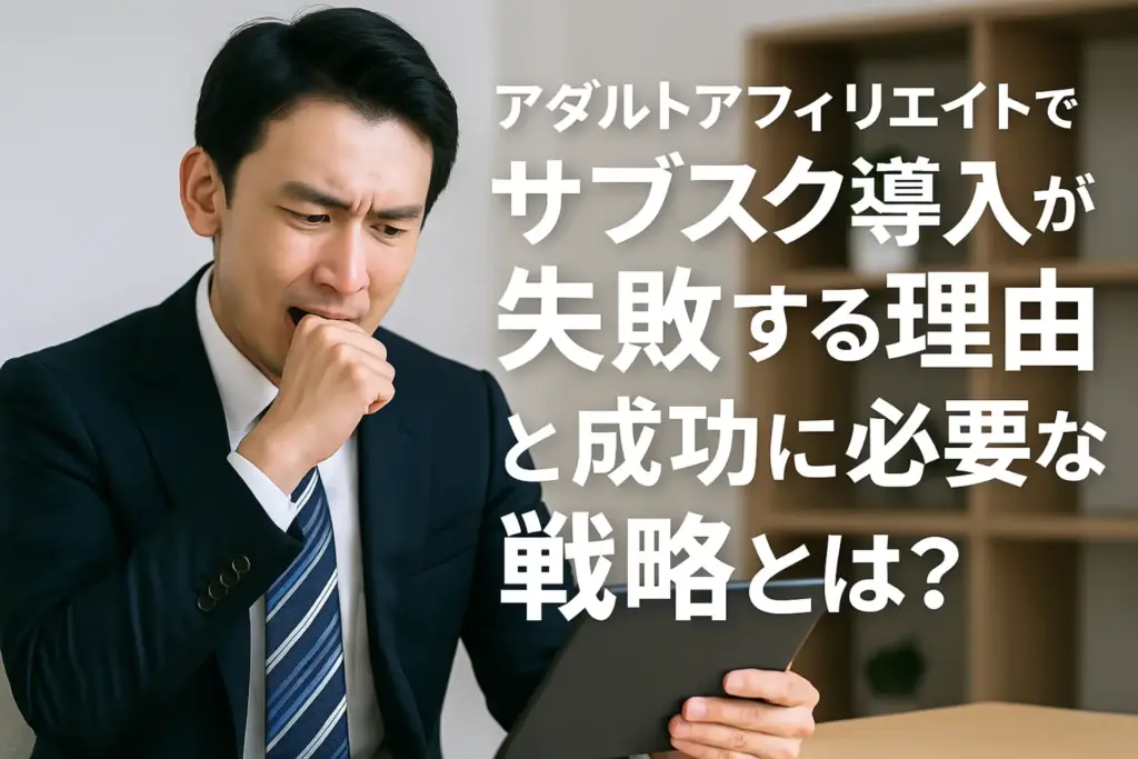 アダルトアフィリエイトでサブスク導入が失敗する理由と成功に必要な戦略とは?