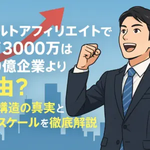 アダルトアフィリエイトで年商3000万は100億企業より自由？収益構造の真実と適正スケールを徹底解説