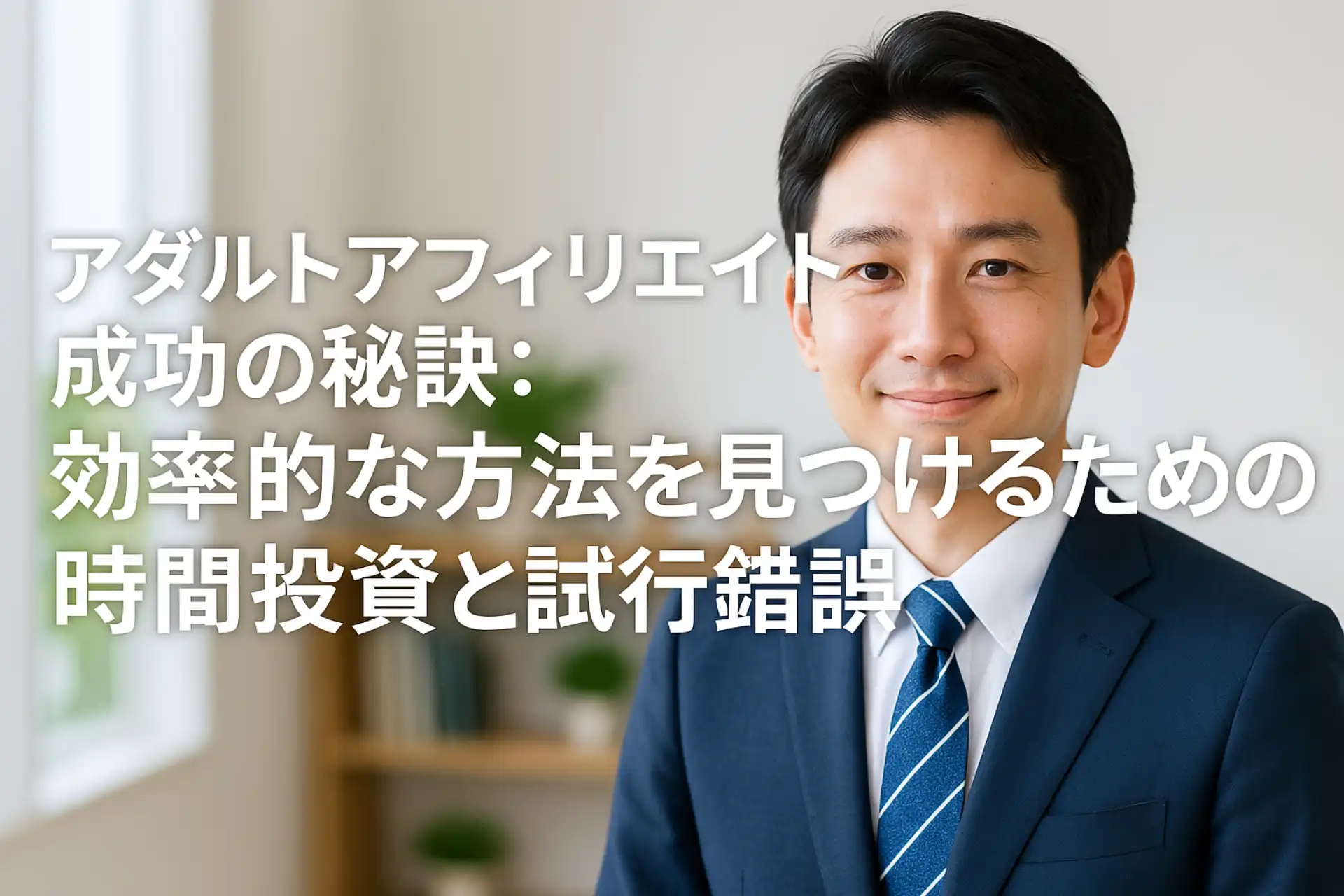 アダルトアフィリエイト成功の秘訣：効率的な方法を見つけるための時間投資と試行錯誤