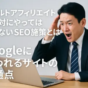 アダルトアフィリエイトで絶対にやってはいけないSEO施策とは？Googleに嫌われるサイトの共通点