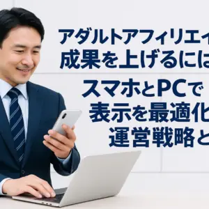 アダルトアフィリエイトで成果を上げるには？スマホとPCで表示を最適化する運営戦略とは