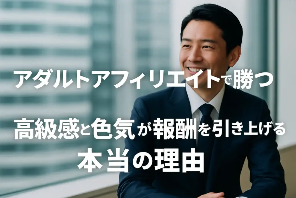 アダルトアフィリエイトで勝つ極意:高級感と色気が報酬を引き上げる本当の理由