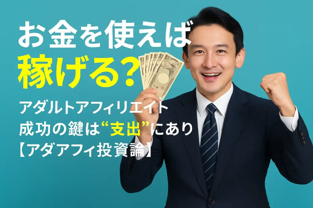 お金を使えば稼げる？アダルトアフィリエイト成功の鍵は“支出”にあり【アダアフィ投資論】
