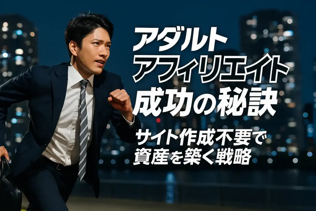 アダルトアフィリエイト(アダアフィ)成功の秘訣|サイト作成不要で資産を築く戦略