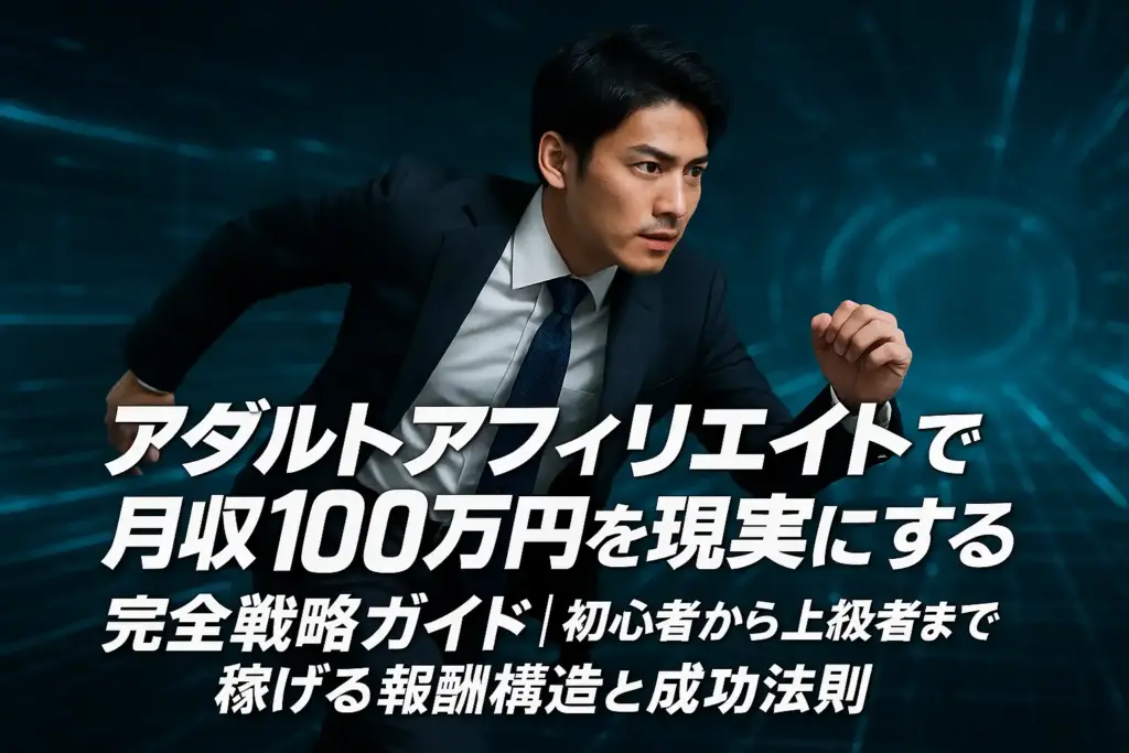 アダルトアフィリエイトで月収100万円を現実にする完全戦略ガイド:初心者から上級者まで稼げる報酬構造と成功法則