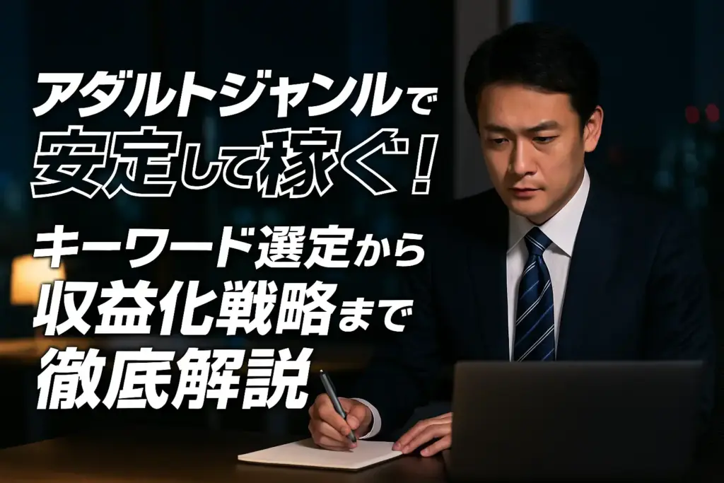 アダルトジャンルで安定して稼ぐ!キーワード選定から収益化戦略まで徹底解説
