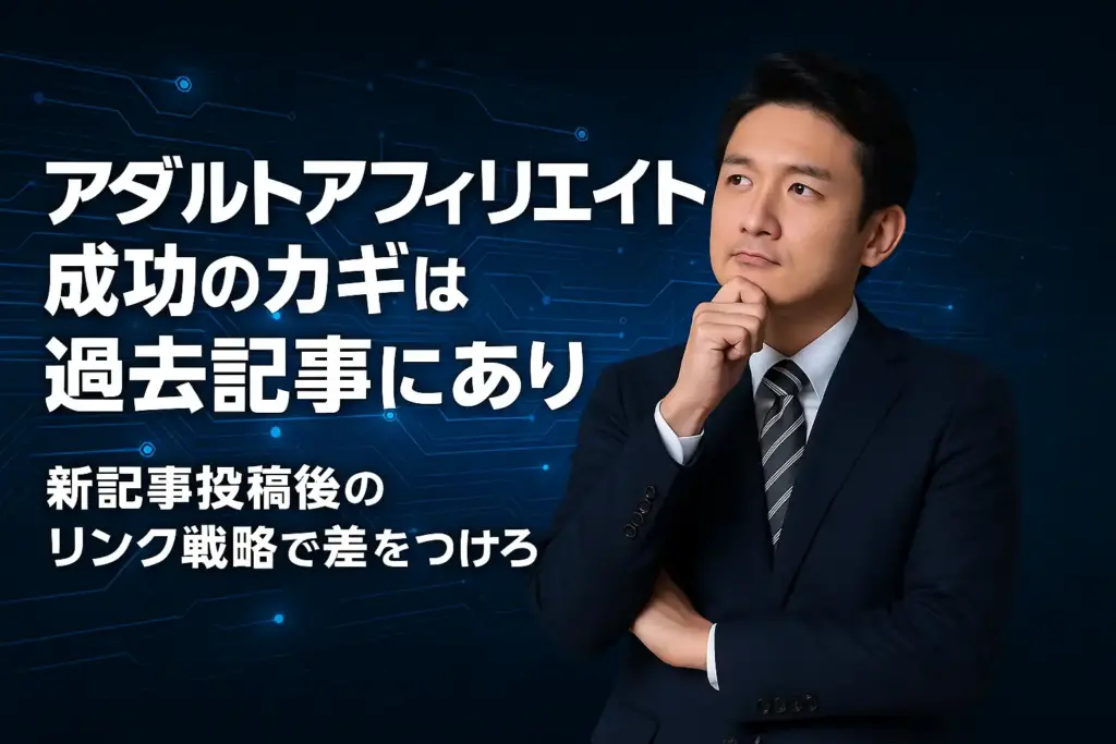 アダルトアフィリエイト成功のカギは過去記事にあり|新記事投稿後のリンク戦略で差をつけろ