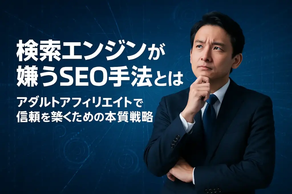 検索エンジンが嫌うSEO手法とは?アダルトアフィリエイトで信頼を築くための本質戦略
