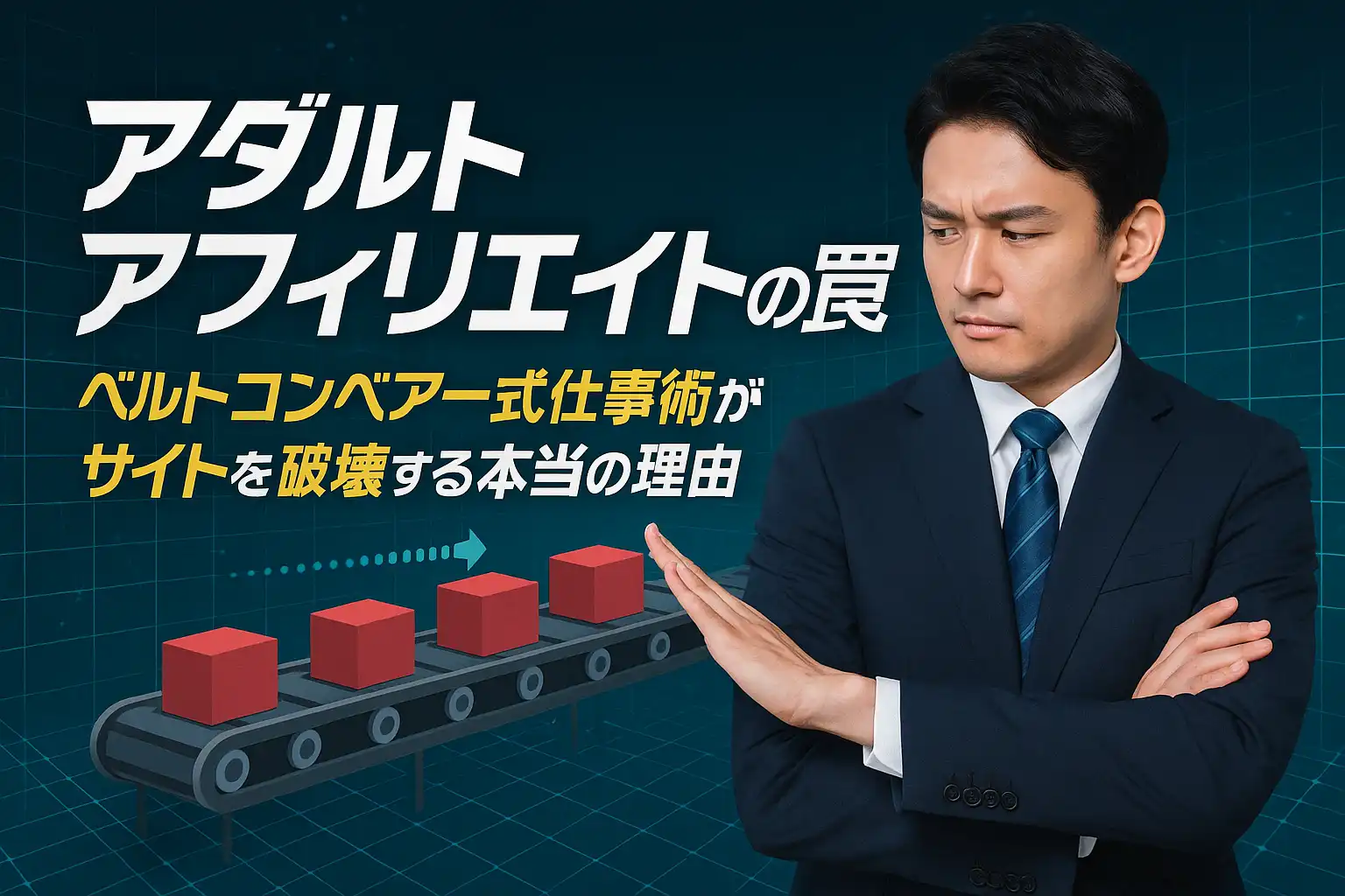 アダルトアフィリエイトの罠：ベルトコンベアー式仕事術がサイトを破壊する本当の理由
