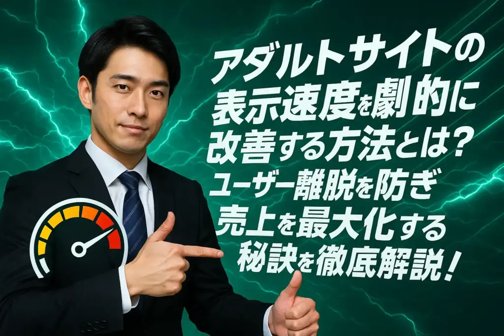 アダルトサイトの表示速度を劇的に改善する方法とは？ユーザー離脱を防ぎ売上を最大化する秘訣を徹底解説！