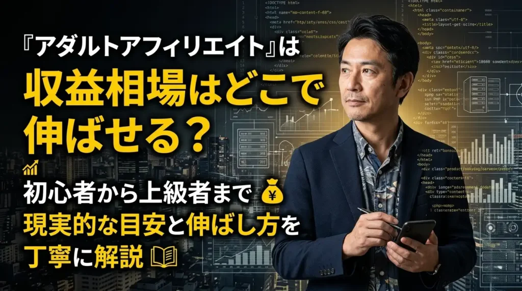 アダルトアフィリエイトの収益相場はどこまで伸ばせる?初心者から上級者まで現実的な目安と伸ばし方を丁寧に解説
