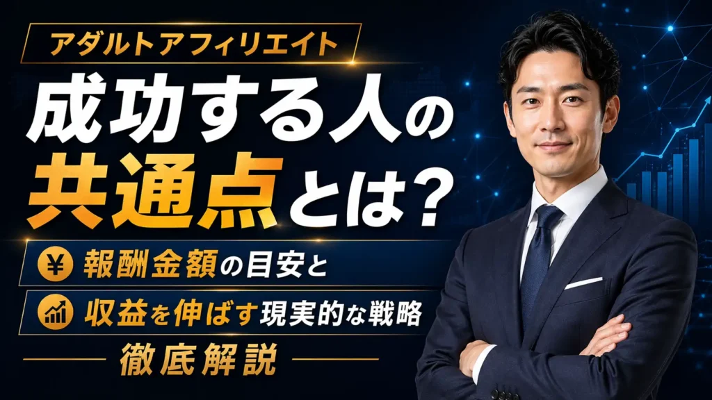 アダルトアフィリエイトで成功する人の共通点とは?報酬金額の目安と収益を伸ばす現実的な戦略を徹底解説